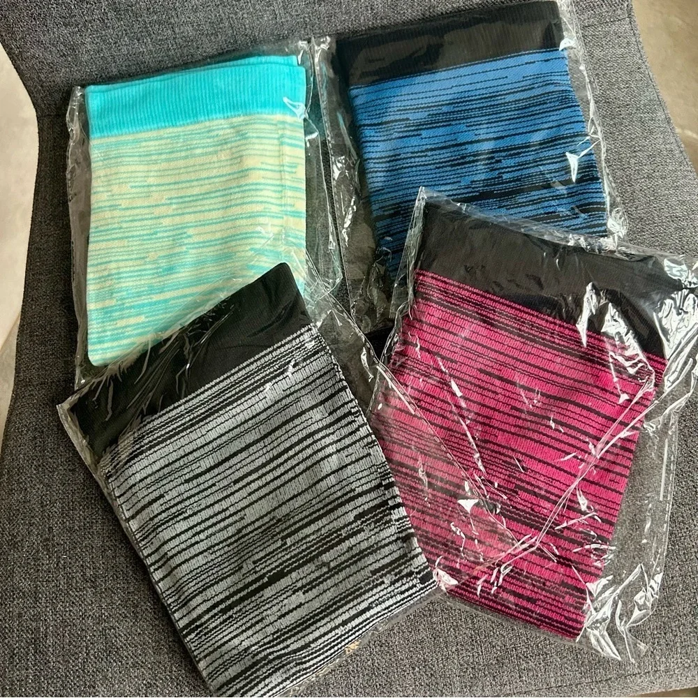 PLUS Size, Ombre Striped Compression Socks, Colorful, Abstract, Travel (1 Pair)